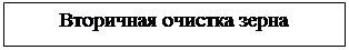 Подпись: Вторичная очистка зерна 